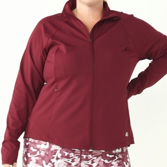 NWT Performance Full Zip Up Jacket w 2 Side Zipper Pockets - Picture 12 of 12